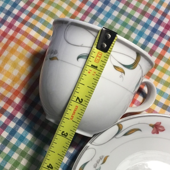 Christopher Stuart Fine China Melrose Set of 2 Cups 2 Saucers Creamer Sugar Bowl - Picture 16 of 16